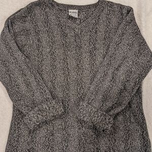 Heavy knit salt & pepper sweater